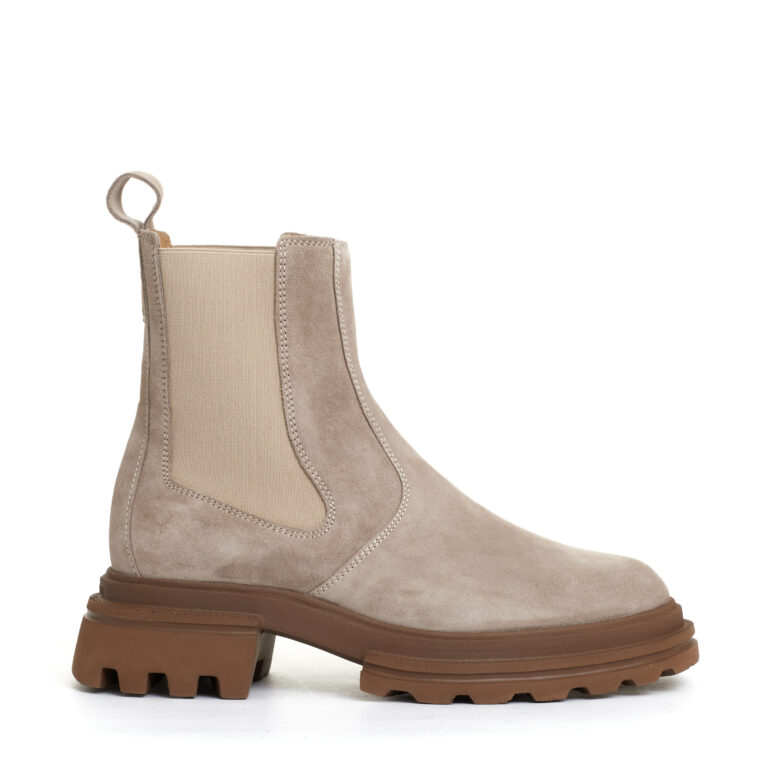 Sorelle Perego chelsea boot elastico camoscio beige Offerte