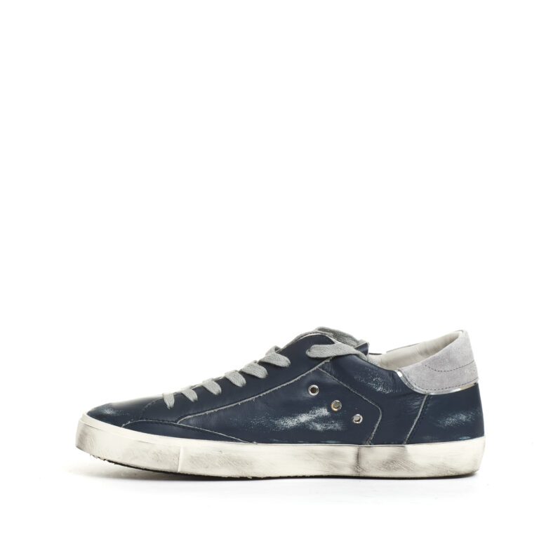 Sorelle Perego Paris pelle blu e grigia Hotsell