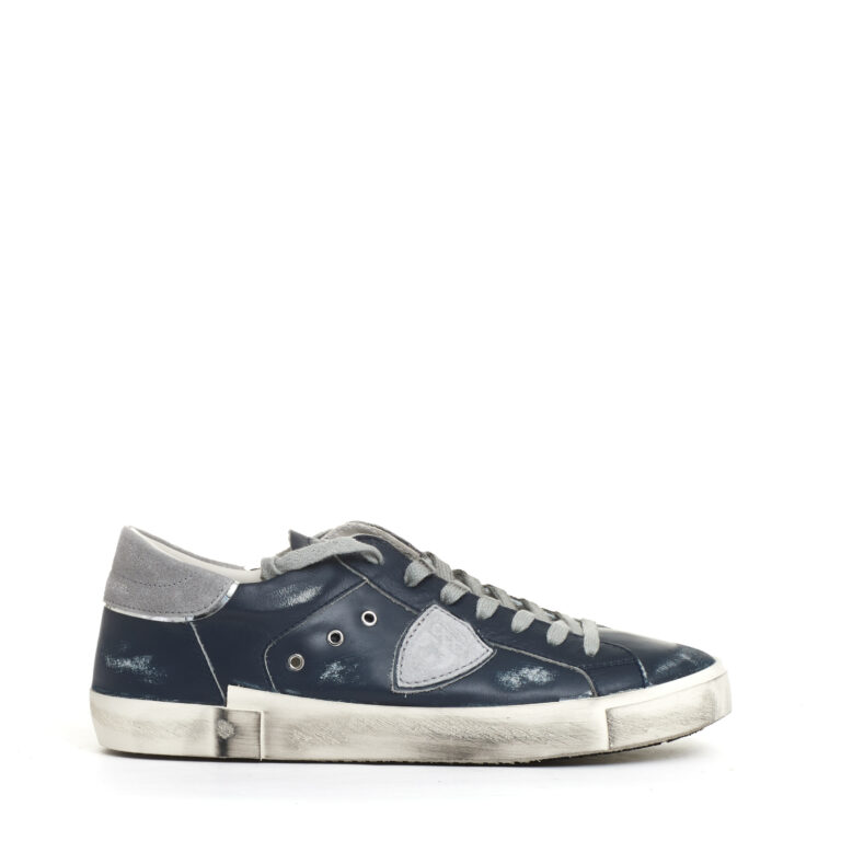Sorelle Perego Paris pelle blu e grigia Hotsell