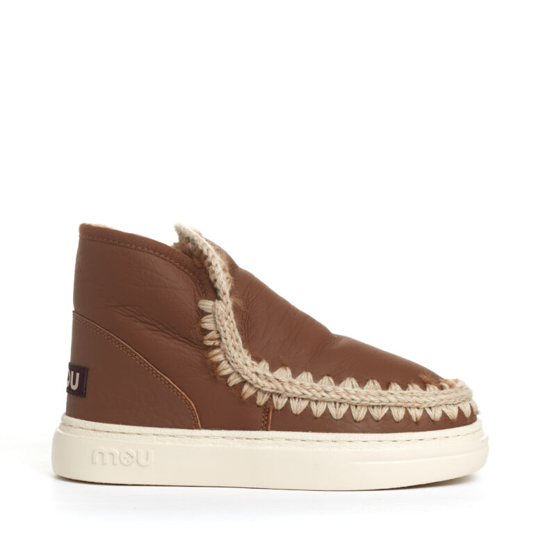 Sorelle Perego boot eskimo fondo sneakers pelle cuoio Nuova