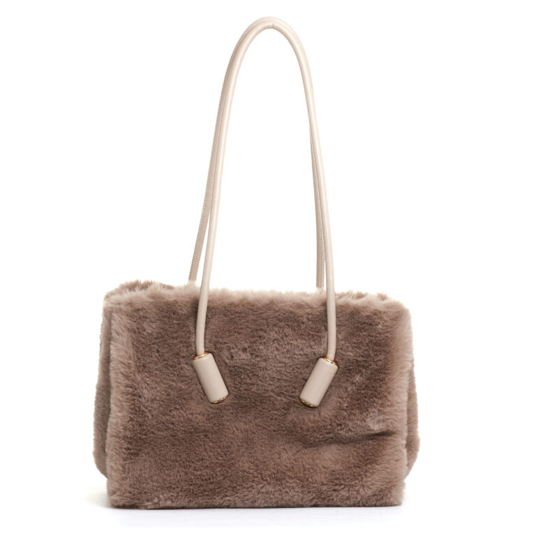 Sorelle Perego borsa in ecofur panna Italy