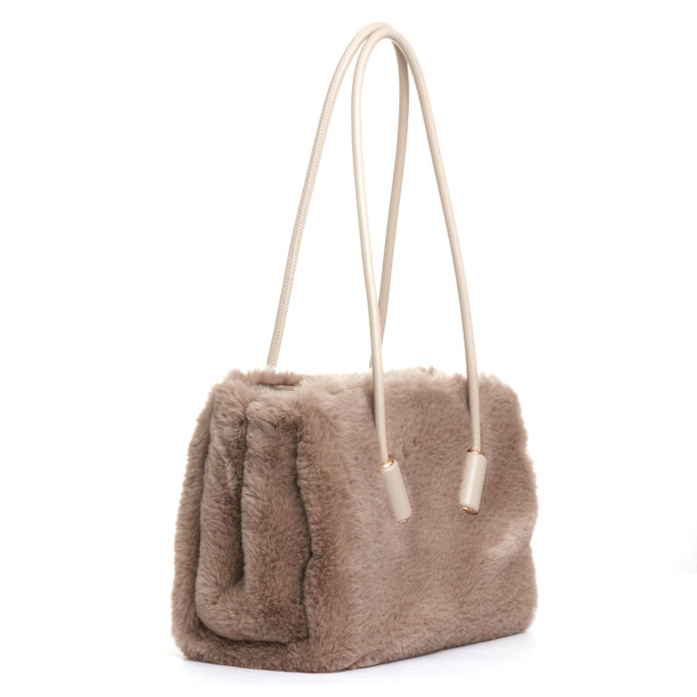 Sorelle Perego borsa in ecofur panna Italy