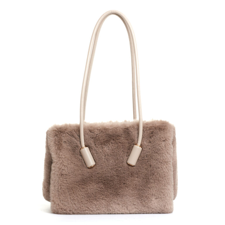 Sorelle Perego borsa in ecofur panna Italy