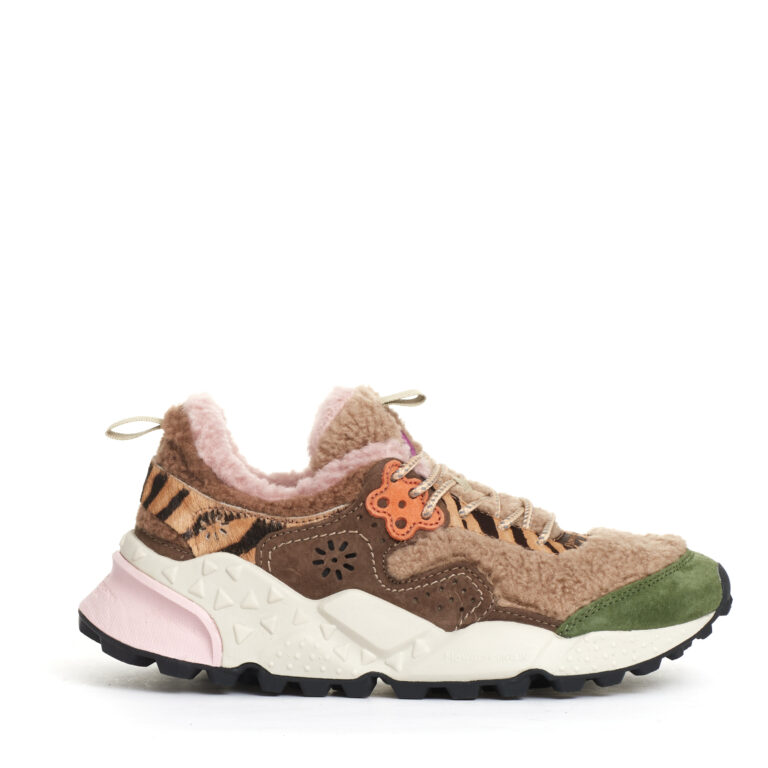 Sorelle Perego sneakers teddy beige verde e marrone Pezzi Unici