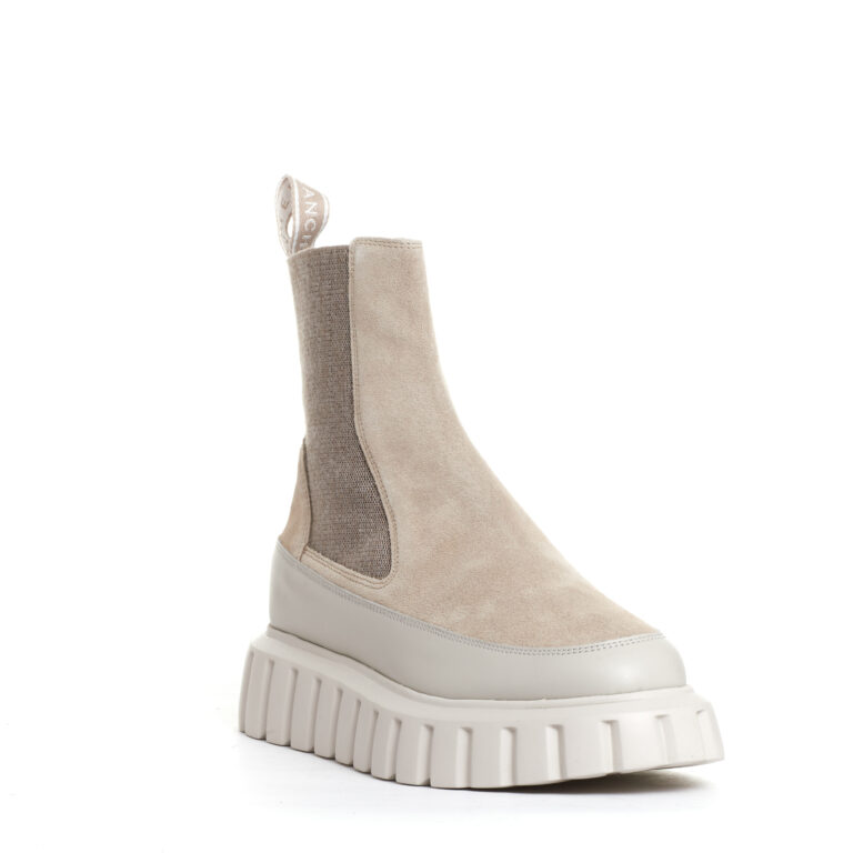 Sorelle Perego chelsea boot pelle beige e camoscio Qualità Garantita