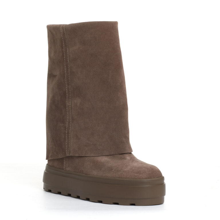 Sorelle Perego stivaletto zeppa interna camoscio tortora Promozione Limitata