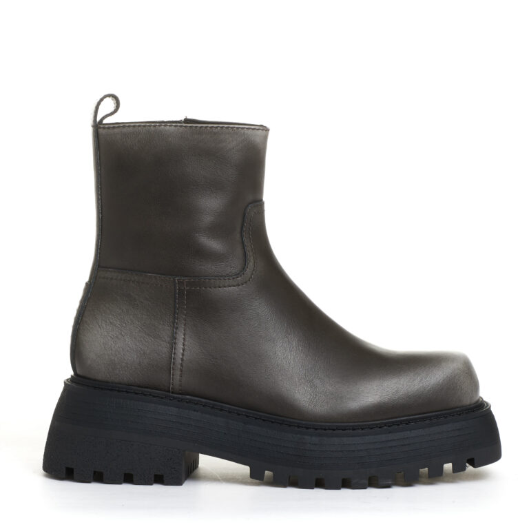 Sorelle Perego stivaletto fondo grosso pelle grigio washed Convenienza