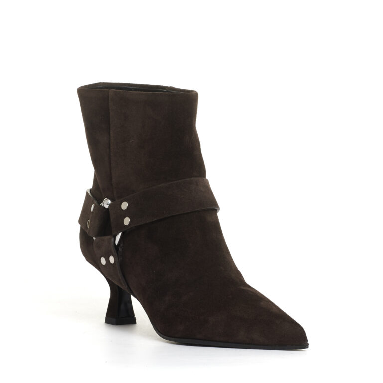 Sorelle Perego stivaletto tacco 55 mm camoscio marrone Novità
