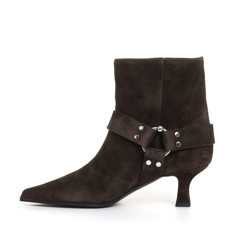 Sorelle Perego stivaletto tacco 55 mm camoscio marrone Novità