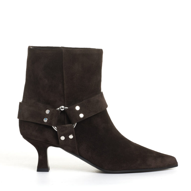 Sorelle Perego stivaletto tacco 55 mm camoscio marrone Novità