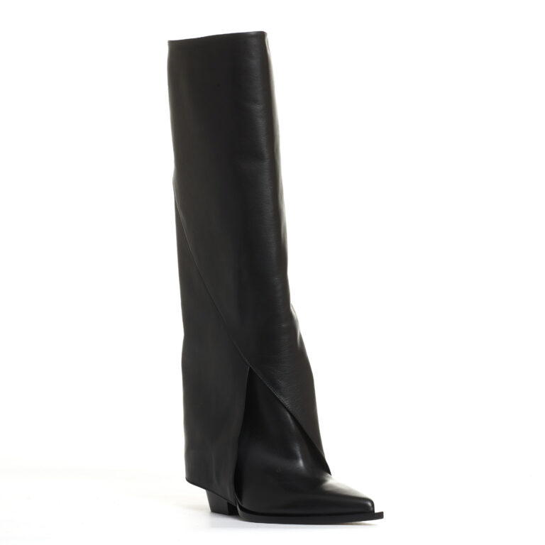 Sorelle Perego stivale texano con risvolto nero Vendita Calda