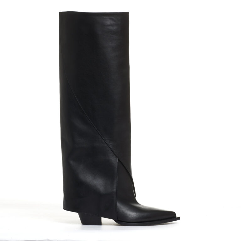 Sorelle Perego stivale texano con risvolto nero Vendita Calda