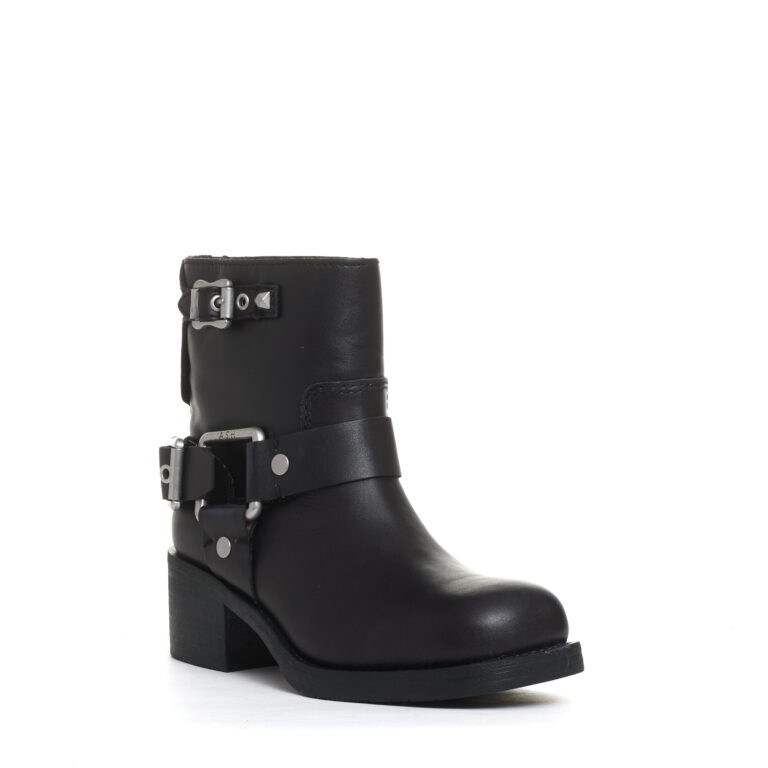 Sorelle Perego biker basso con fibbie nero Negozi Online