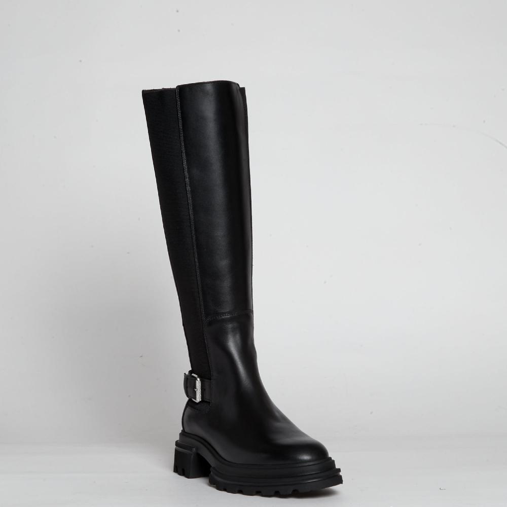 Sorelle Perego stivale pelle nera elastico Outlet