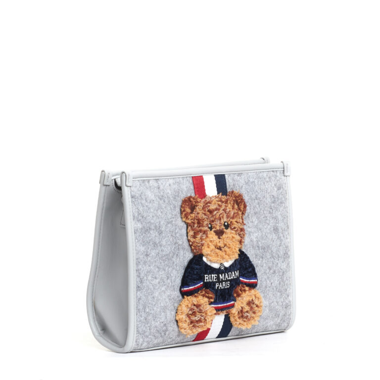 Sorelle Perego clutch grigio con Teddy Offerte