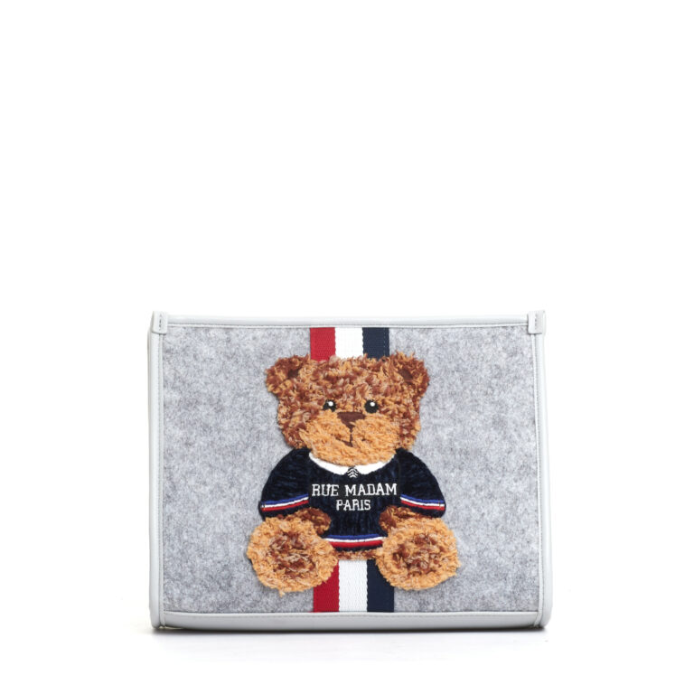 Sorelle Perego clutch grigio con Teddy Offerte