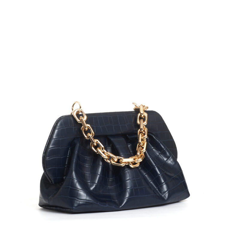 Sorelle Perego clutch stampa cocco blu 2025