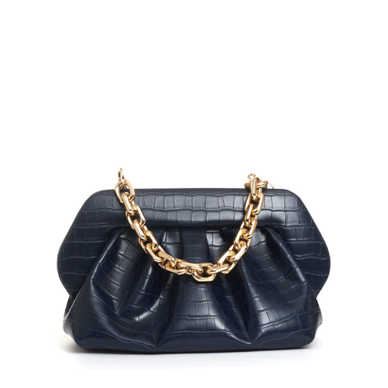 Sorelle Perego clutch stampa cocco blu 2025