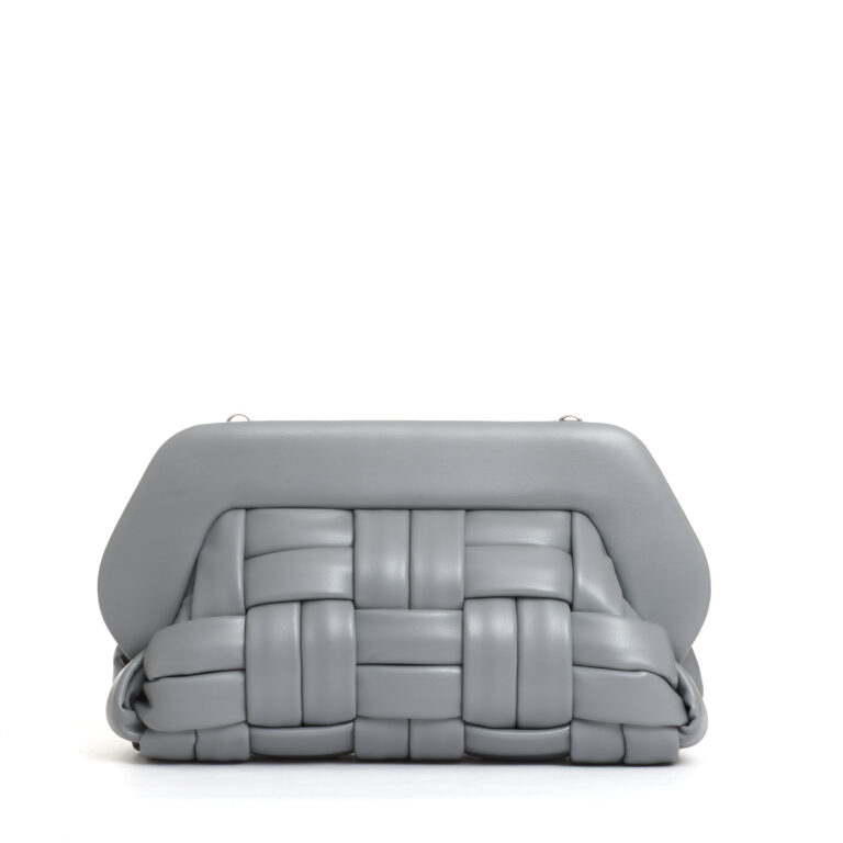 Sorelle Perego clutch intreccio grigio Spedizione Gratuita