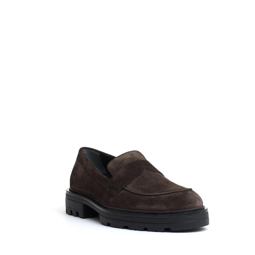 Sorelle Perego mocassino camoscio marrone carroarmato Online