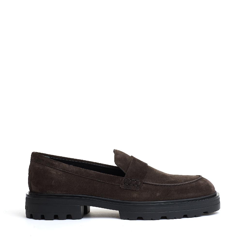 Sorelle Perego mocassino camoscio marrone carroarmato Online