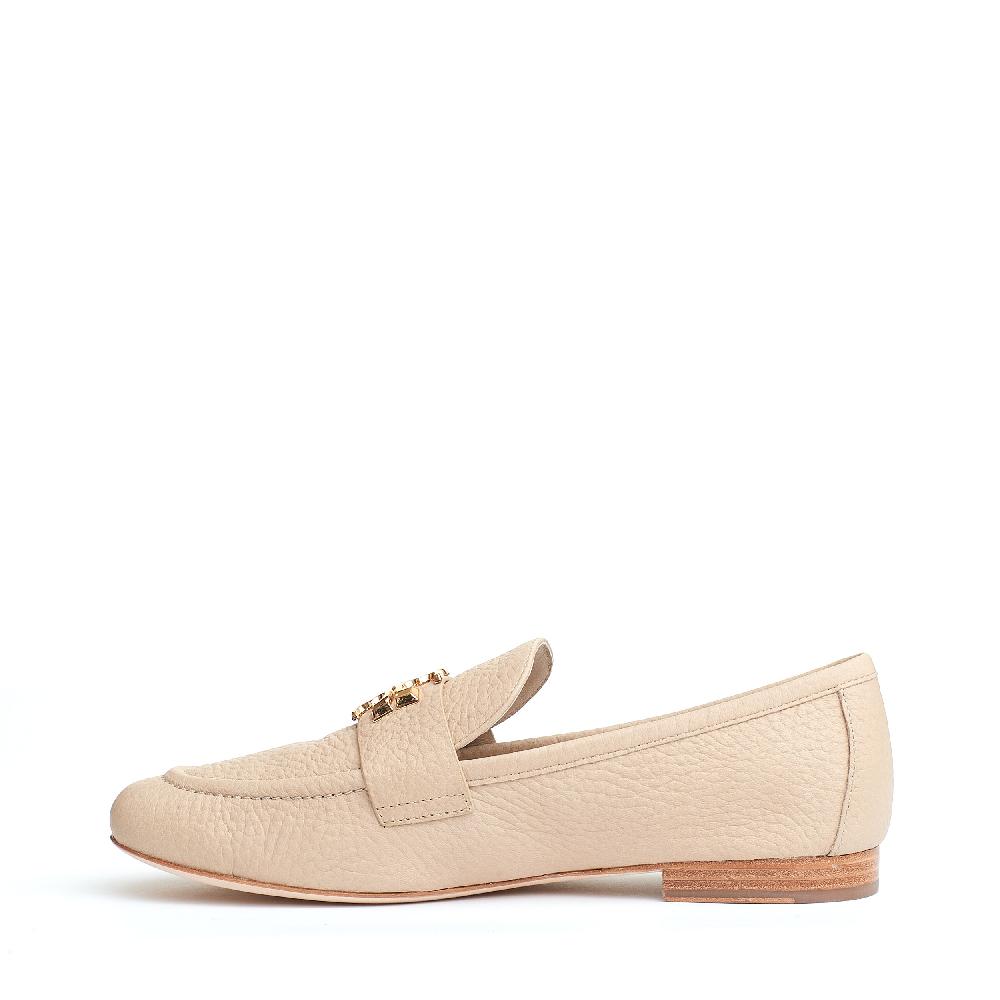 Sorelle Perego mocassino Eleanor pelle beige logo Outlet
