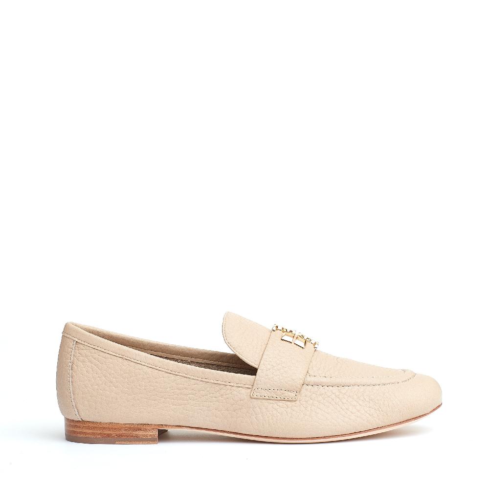 Sorelle Perego mocassino Eleanor pelle beige logo Outlet