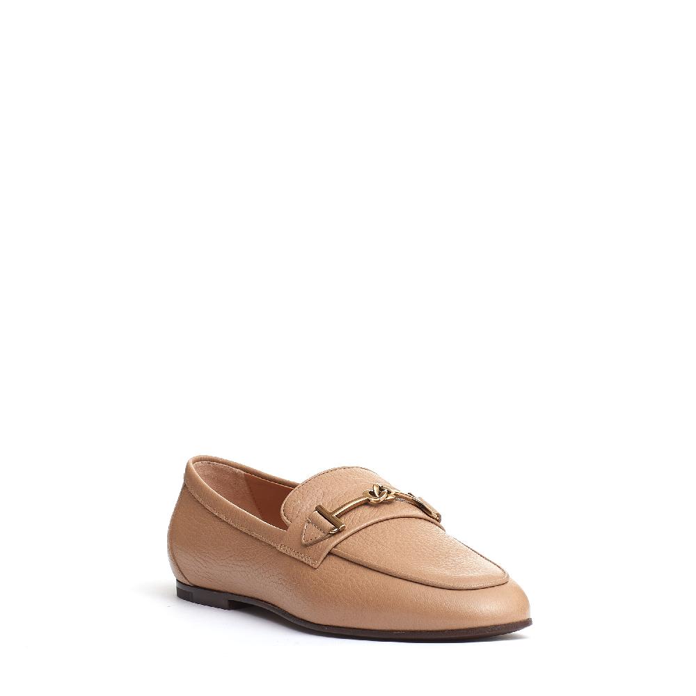 Sorelle Perego mocassino fibbia pelle beige In Vendita