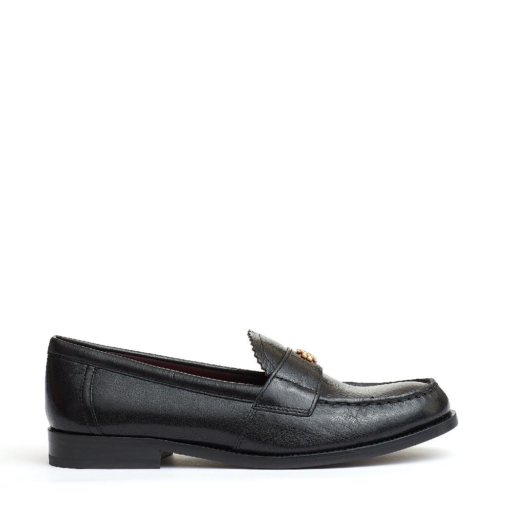 Sorelle Perego mocassino nero con logo Saldi