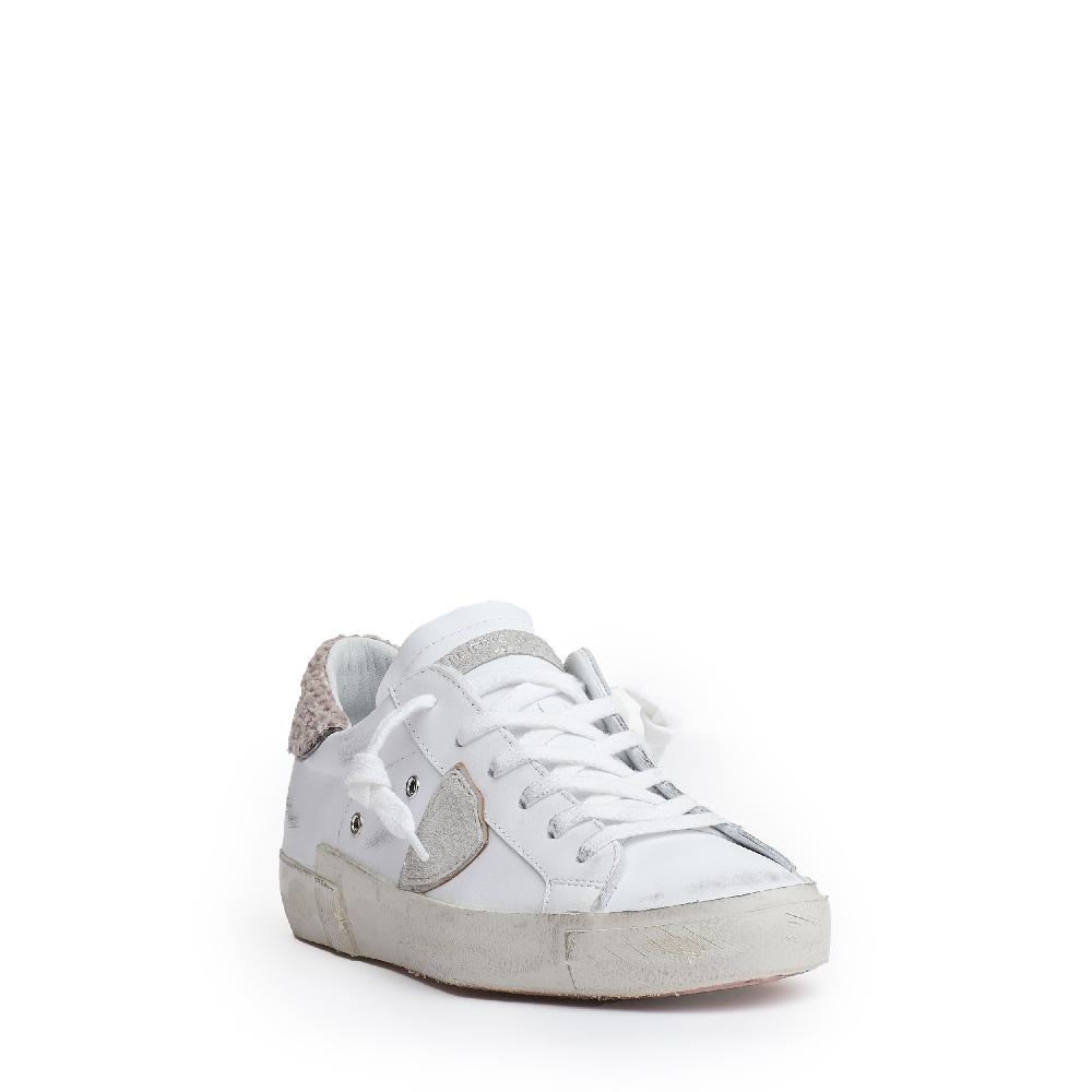 Sorelle Perego Paris pelle bianca con inserti in bouclè nero Offerte