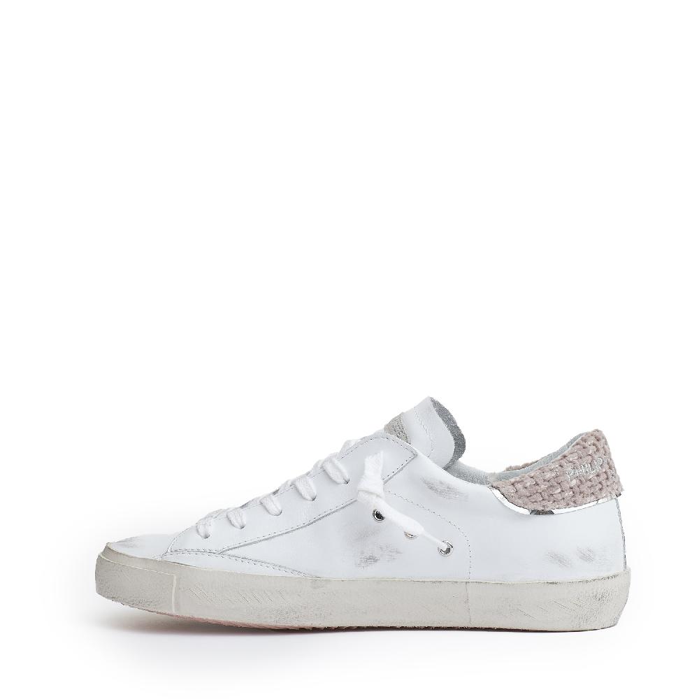 Sorelle Perego Paris pelle bianca con inserti in bouclè nero Offerte