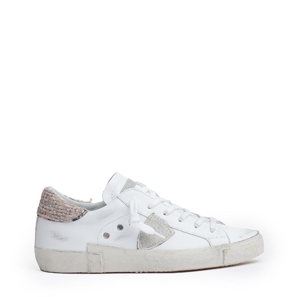 Sorelle Perego Paris pelle bianca con inserti in bouclè nero Offerte