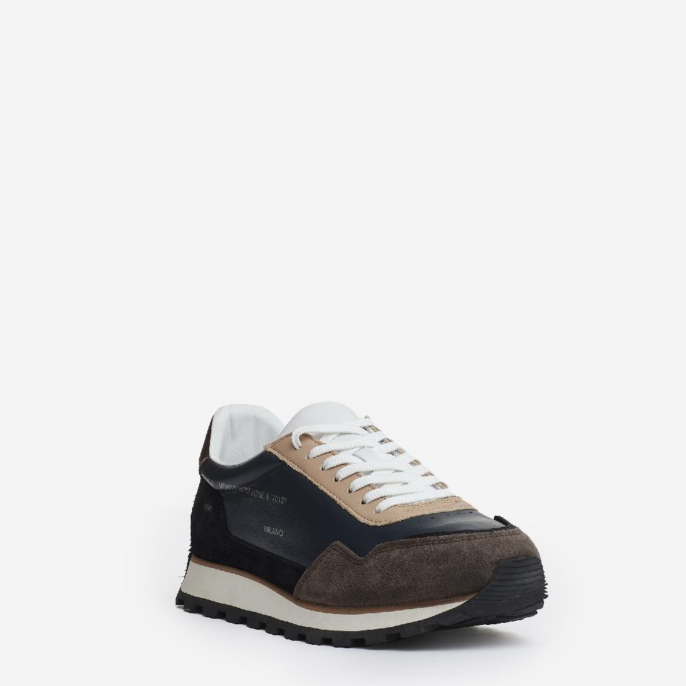 Sorelle Perego running 86er camoscio pelle nero blu tortora In Saldo
