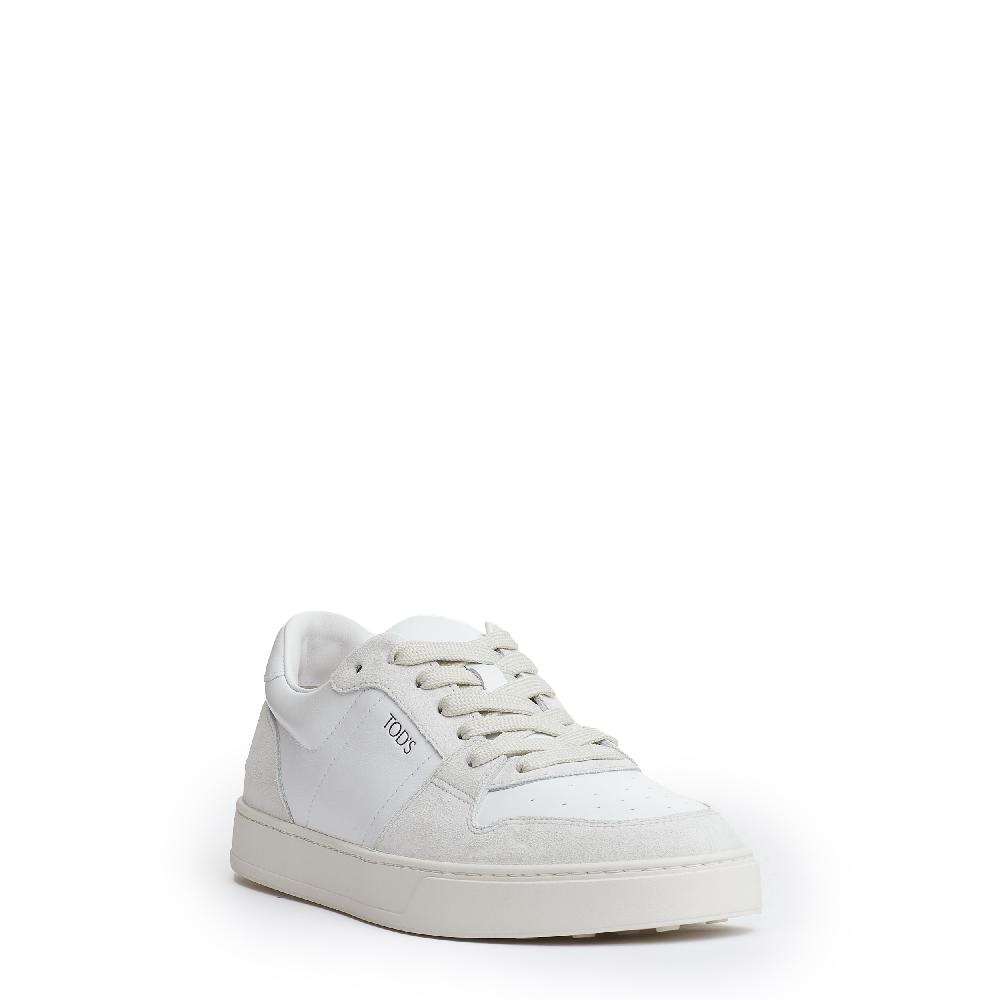 Sorelle Perego snakers pelle e camoscio bianco Moda