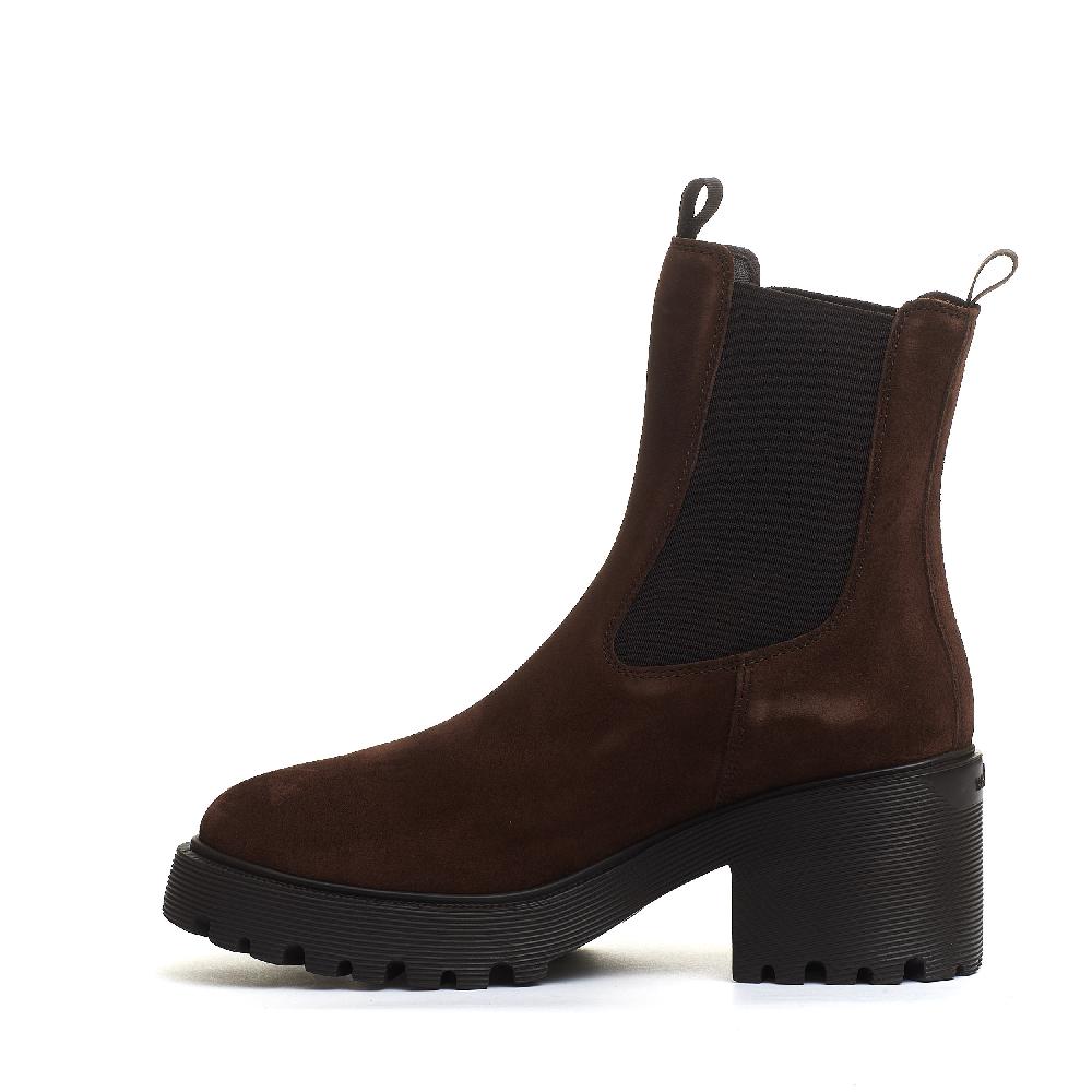 Sorelle Perego stivaletto camoscio marrone tacco 50 Nuovo