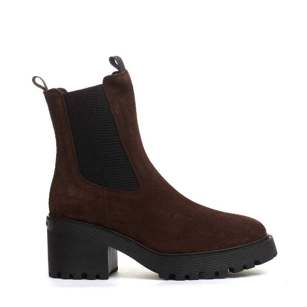 Sorelle Perego stivaletto camoscio marrone tacco 50 Nuovo