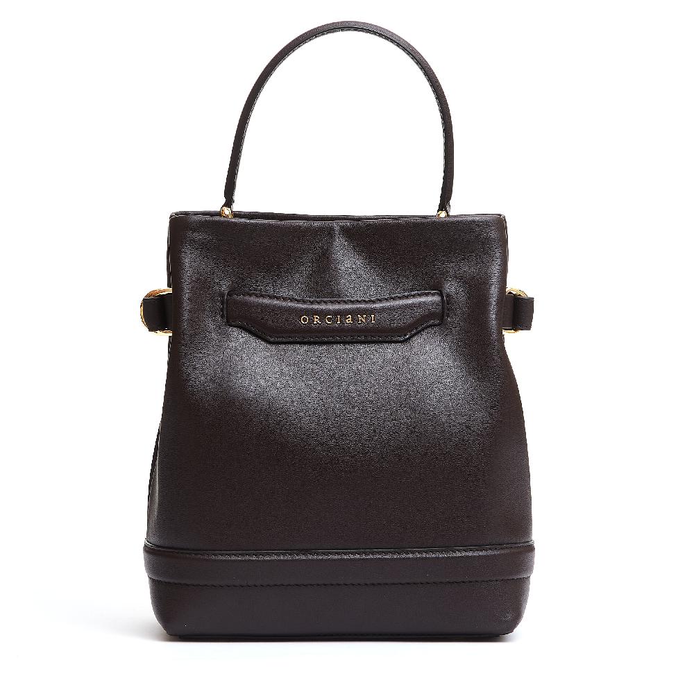 Sorelle Perego Secchiello piccolo in pelle marrone