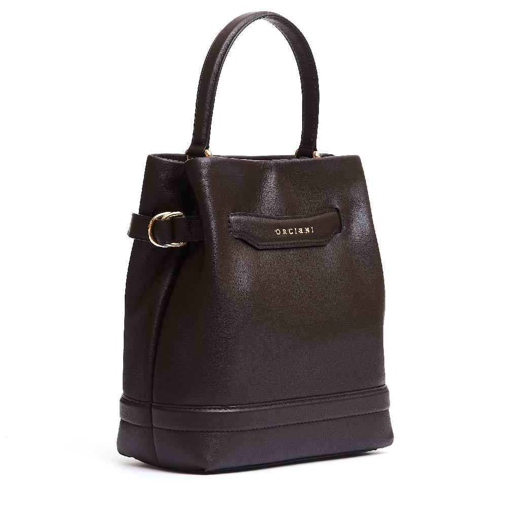 Sorelle Perego Secchiello piccolo in pelle marrone Sconto di tempo limitato