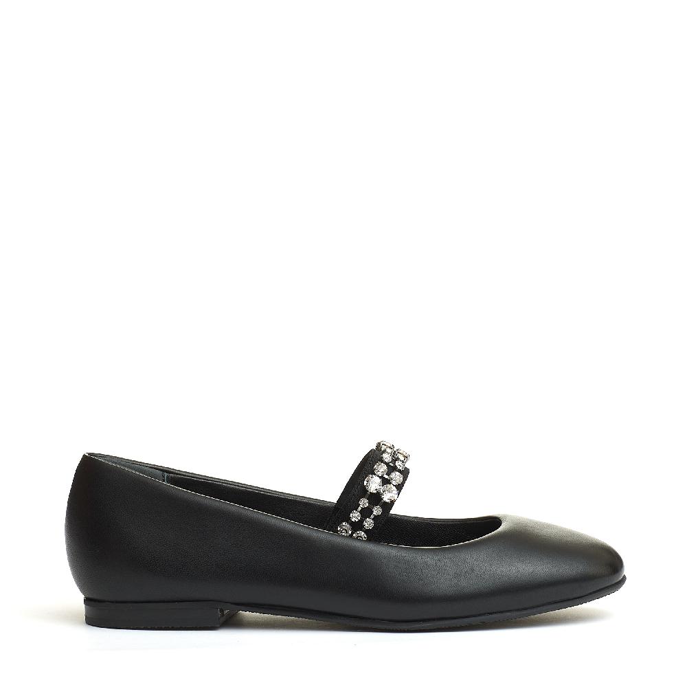 Sorelle Perego ballerina nera cinturino strass Fino Al -60%