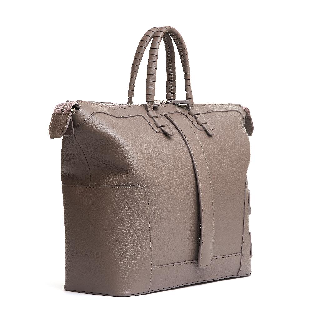Sorelle Perego borsa doppio manico in pelle martellata caribou Economico