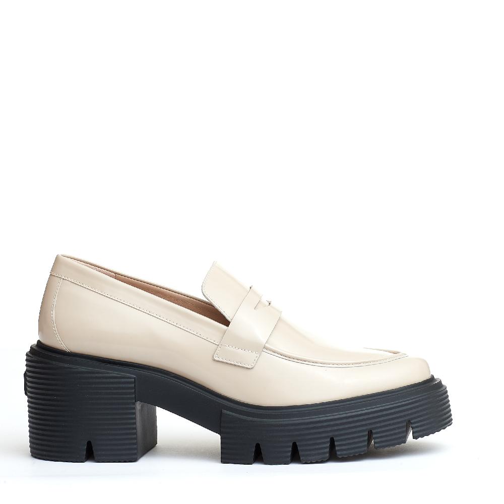 Sorelle Perego mocassino pelle beige fondo in gomma I Più Venduti