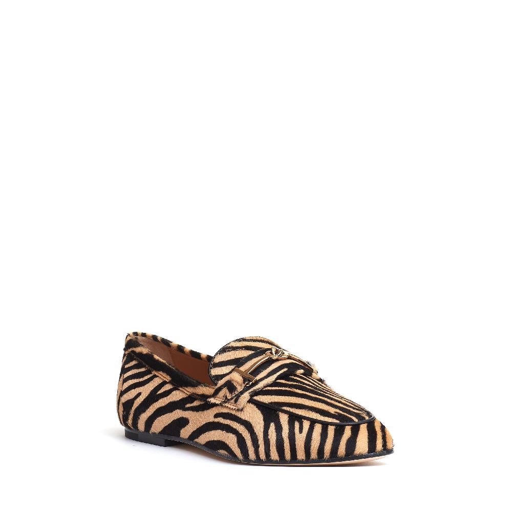 Sorelle Perego mocassino effetto cavallino beige nero Convenienza
