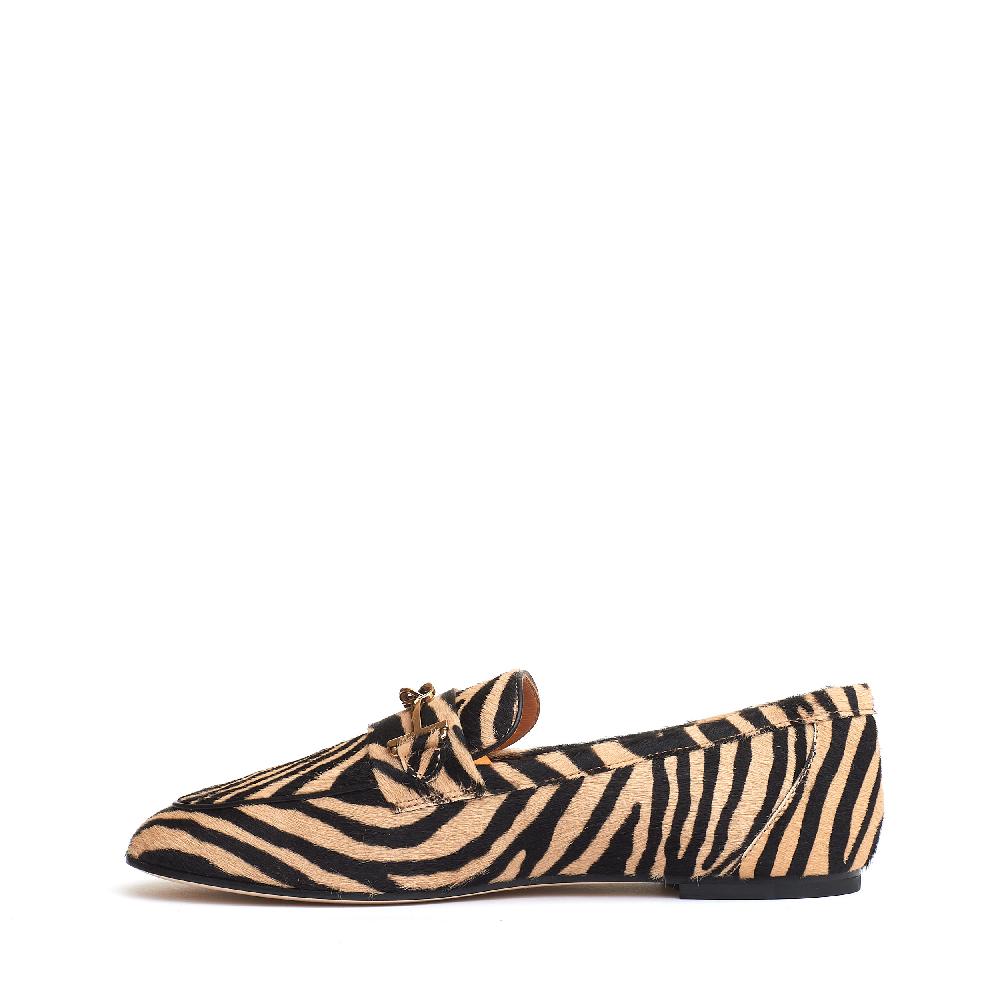 Sorelle Perego mocassino effetto cavallino beige nero Convenienza