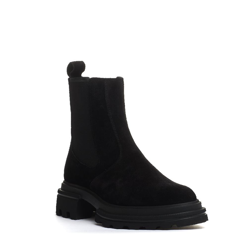 Sorelle Perego chelsea boot camoscio nero Vendita Calda