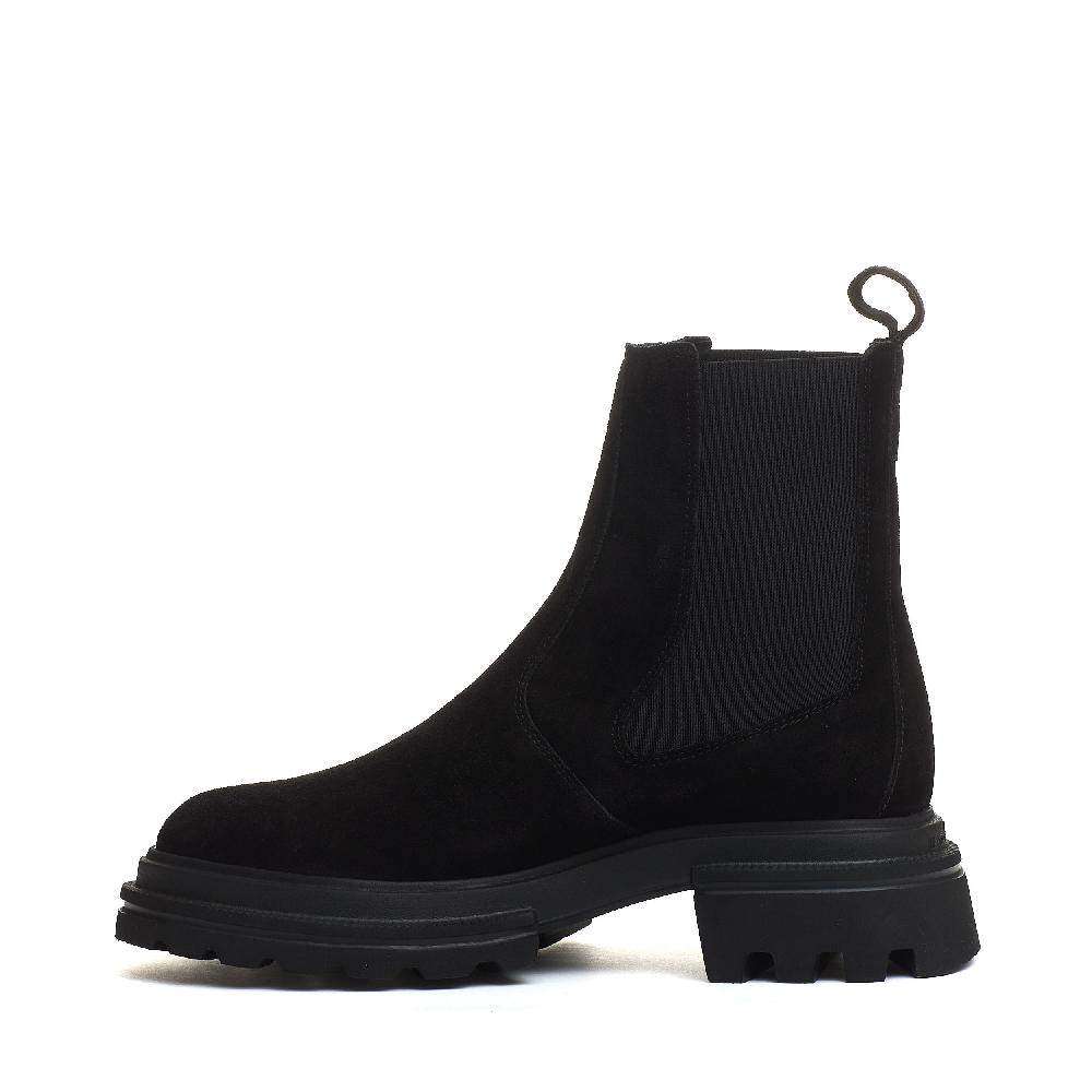 Sorelle Perego chelsea boot camoscio nero Vendita Calda