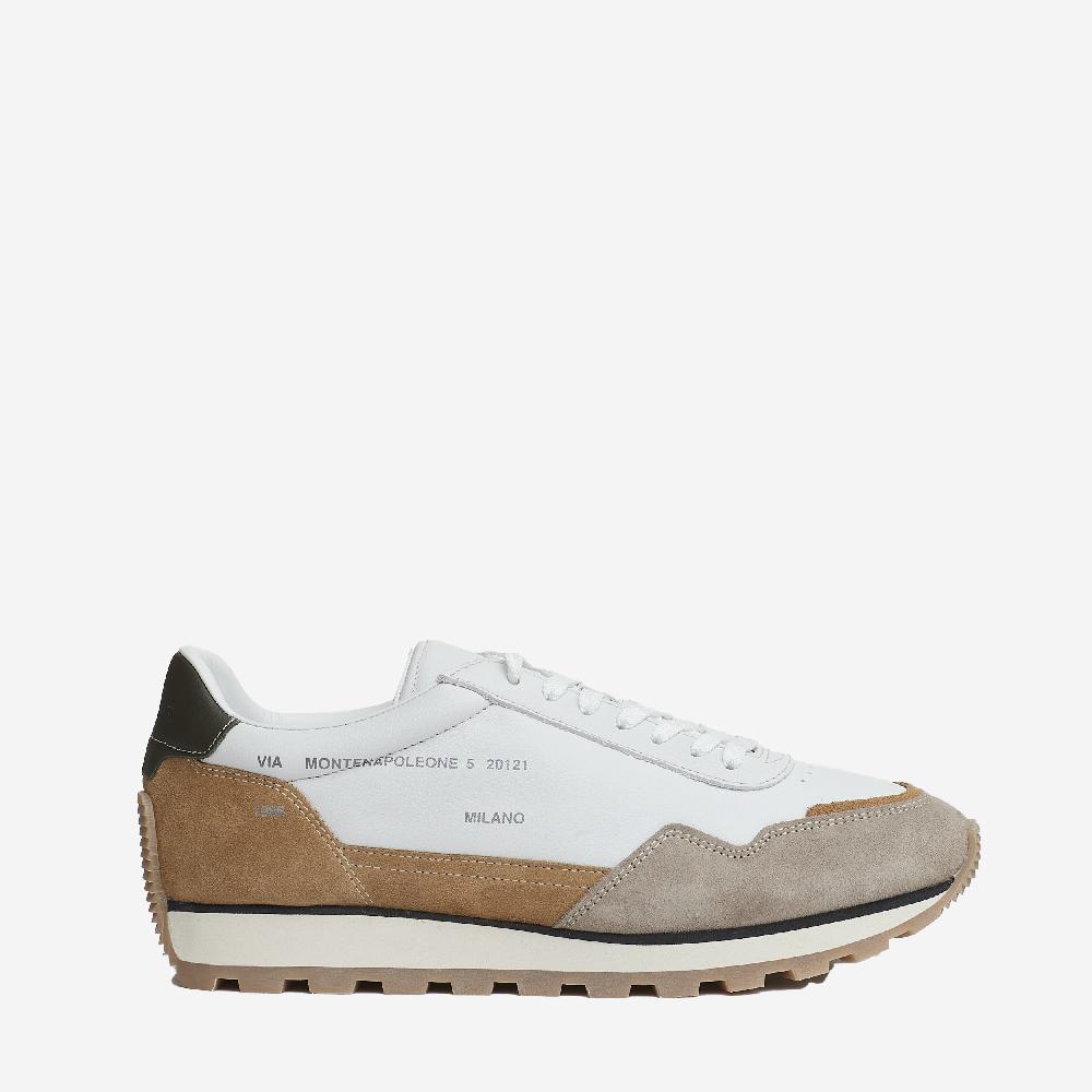 Sorelle Perego running 86er camoscio pelle bianco beige Vendite Flash