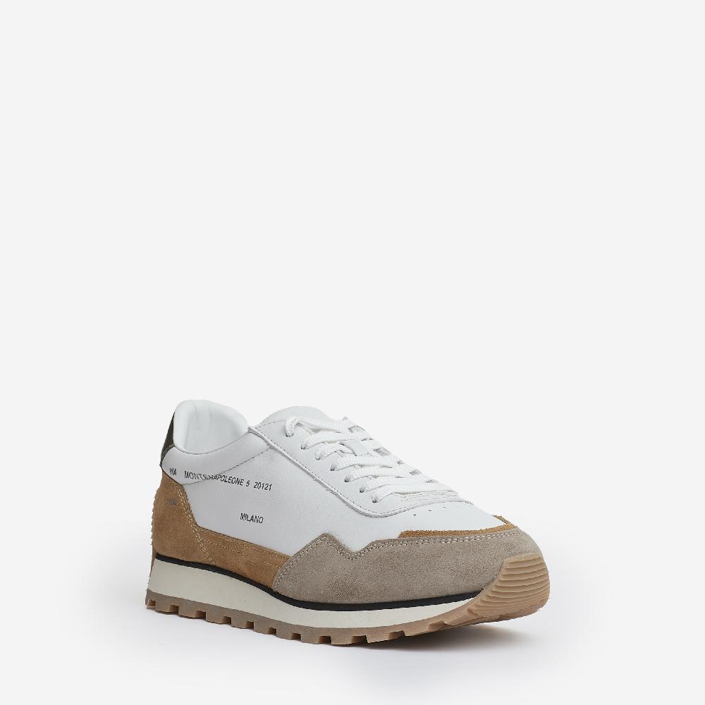 Sorelle Perego running 86er camoscio pelle bianco beige Vendite Flash