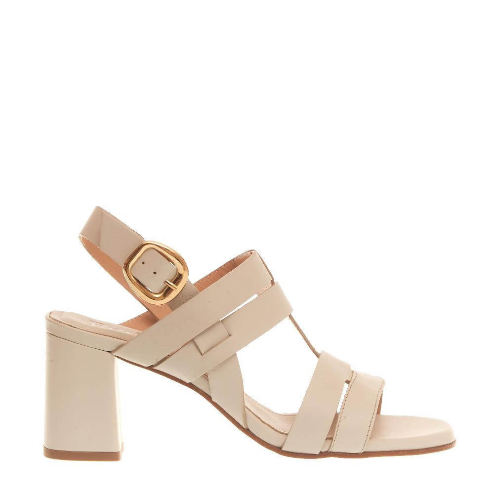 Sorelle Perego sandalo tacco 70 mm latte Italy