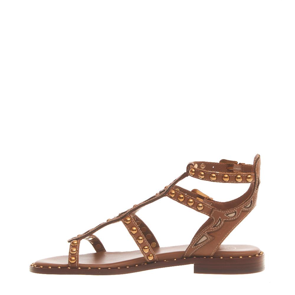 Sorelle Perego sandalo cuoio borchie oro Vendita