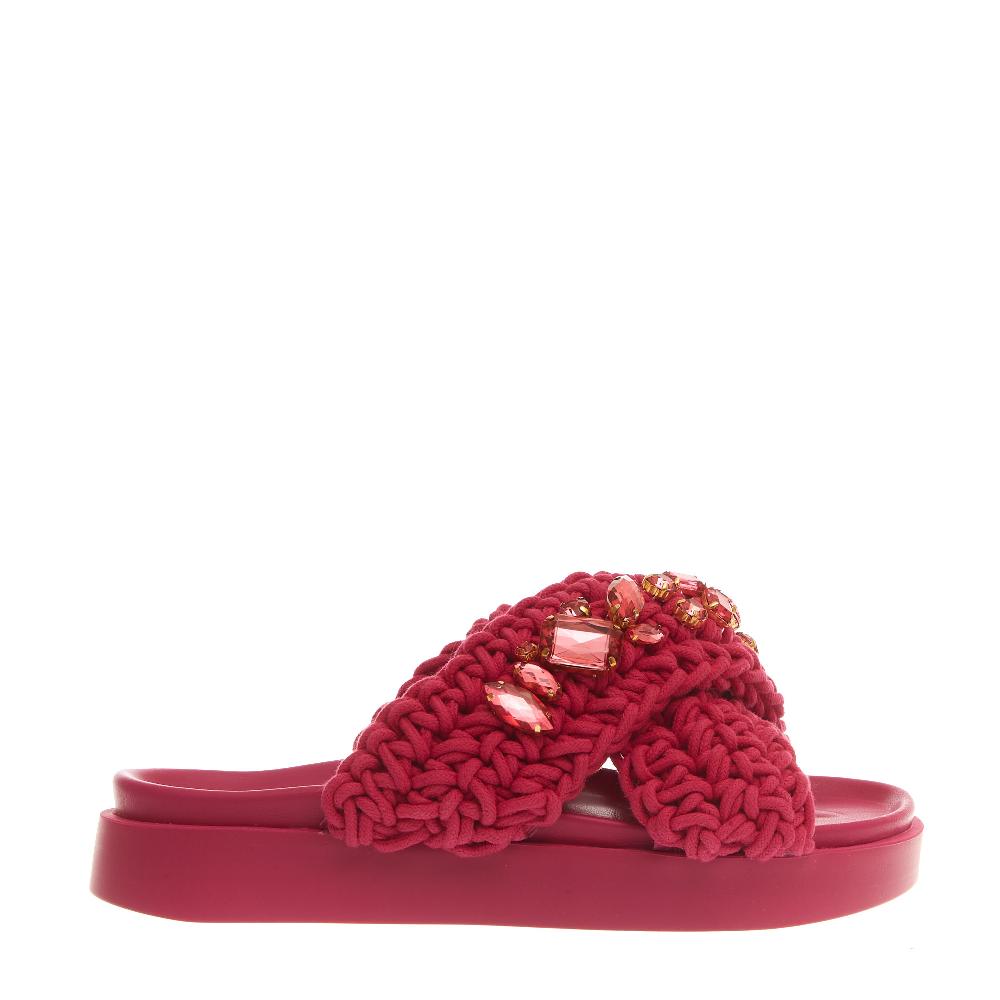 Sorelle Perego ciabatta zeppa incrocio fuxia Soddisfazione Garantita